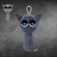 Детская мягкая игрушка котик Грей с петелькой Gray Incredibox Sprunki персонаж из игры Спрунки для детей, 20х10 см, серый (99320896) - изображение 3