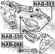 Сайлентблок важеля задній лівий/правий Febest (NAB-331) - зображення 2
