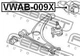 Сайлентблок важеля передній лівий/правий Febest (VWAB-009X) - зображення 2