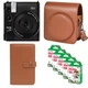 Подарунковий набір Камера для миттєвого друку Камера миттєвого друку Fujifilm Instax Mini 99 Black/ Коричневий чохол / Картриджі на 50 фото / Коричневий фотоальбом на 108 фото - зображення 1
