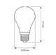Светодиодная лампа LED A60 E27 A 12W 3000K LED CONCEPT - изображение 3