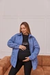 Куртка-рубашка 2в1 для беременных демисезонная Alabama размер 4XL Lullababe Голубой - изображение 3