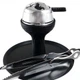 Високий кальян на 1 трубку на 1 персон заввишки 60 см Garden із силіконовою чашею та калаудом Чорний із золотом - зображення 11