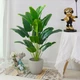 Декоративна штучна квітка - стреліція Planta Strelitzia тропічна рослина для декору дому / саду / офісу, 18 листків, 80 см, зелена "P" (98023103) - зображення 2