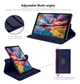 Чехол 360 на Samsung Galaxy Tab A 8.0 (T290 / T295) / чехол для планшета с функцией вертикальной и горизонтальной подставки / (синий) - изображение 3
