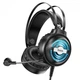 Дротові наушники HOCO W101 Streamer gaming headphones 2.4m, 3.5mm, USB, LED black - зображення 1