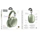 Беспроводные наушники HOCO W35 Max Joy BT5.3 headphones 800mAh Green (6942007625609) - изображение 4