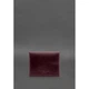 Кожаный кошелек mini 3.0 (кард-кейс) бордовый Crazy Horse 4780055 - изображение 5