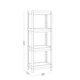 Этажерка 4-х ярусная MVM FH-22/4 WHITE пластиковая Белая (FH-22/4 WHITE) - изображение 2