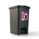 Ведро для мусора MVM с крышкой и педалью BIN-01 20л Антрацит (BIN-01 20L ANTHRACITE) - изображение 3