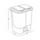 Ведро для мусора MVM сортировочное с крышкой BIN-05 20+20л Серое (BIN-05 (20+20L) LIGHT GRAY/GRAY) - изображение 7