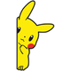Вологостійкі наклейки на авто/мото/ноутбук Pikachu on Board sticker стікер на скло 12х6см права - зображення 1
