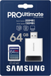 Karta pamięci Samsung Pro Ultimate SDXC 64GB UHS-I U3 V30 + czytnik (MB-SY64SB/WW) - obraz 3