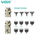 Универсальная машинка триммер для стрижки волос и бороды с USB LED дисплеем VGR V-103 Pro + Щеточка для чистки - изображение 3