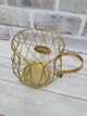 Корзина для конфет и фруктов Happy Life металлическая 17.5x15.5x13.5 см Золотая - изображение 2