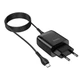 Мережевий зарядний пристрій Hoco C72Q USB QC + кабель USB to MicroUSB black - зображення 4