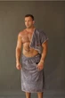 Мужской банный килт с карманом 85х150 Графит (Д-novo-m-sauna-011) - изображение 3