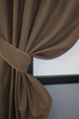 Комплект коротких штор VR-Textil Лен-блэкаут № 277ш 130х170 см 2 шт Коричневый (35-0037) - изображение 4