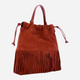 Torba shopper damska skórzana IUNTOO 174011-E10 Czerwona (800070326006) - obraz 3