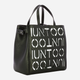 Сумка шопер жіноча IUNTOO 175003-NERO+ARGENTO Чорна (800070329310) - зображення 3