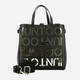 Сумка шопер жіноча IUNTOO 175003-NERO+ARGENTO Чорна (800070329310) - зображення 4