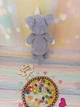 М'яка плюшева іграшка handmade Носоріг 24 см сірий в'язаний гачком амігурумі - зображення 4