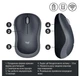 Мышь Logitech M185 Wireless Gray - изображение 5