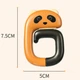 Милый подвесной G-образный крючок для сумки / рюкзака Orange Panda пластиковый складной держатель - органайзер на стол / в шкаф, черный с оранжевым (99307043) - изображение 5