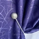Фиолетовые однотонные готовые шторы лен с рисунком 150*270 см, с тюлю (SHTN-M17-21) - изображение 8