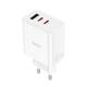 Сітковий зарядний пристрій Hoco C126A Pure PD+QC 40W(2C1A) Колір Білий - зображення 4
