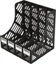 Лоток для бумаг Buromax Пластиковый Вертикальный 4 в 1 Черный (BM.6101) - изображение 1