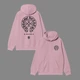 Худи Chrome Hearts 0008 розового цвета, размер L - изображение 3
