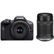 Беззеркальный фотоаппарат Canon EOS R100 kit 18-45mm + 55-210mm IS STM (6052C036) - изображение 1