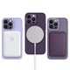 TPU чохол Bonbon Metal Style with MagSafe для Apple iPhone 16 Pro (6.3") Фіолетовий / Dark Purple - изображение 3