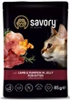 Полнорационный влажный корм для котят с ягненком и тыквой в желе Savory 85 г - изображение 1