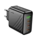 Зарядное устройство Hoco CS27A; PD65W (3C1A) 3XType-C, USB-A, Black (58784) - изображение 2