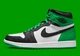 Кроссовки мужские Jordan Air Jordan 1 Retro High Og Black/Green 44.5 Комбінований DZ5485-031 - изображение 2