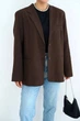 Жакет, пиджак, женский блейзер QU STYLE Темно-коричневый (DC241002 d-brown (Универсальный (SML)) - изображение 5