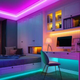 Умная светодиодная лента 5 м led rgb 5050 лед подсветка в комнату с пультом и bluetooth приложением диодная для комнаты самоклеющаяся водостойкая гибкая multicolor - изображение 6