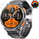 Военные смарт-часы для мужчин Smart Watch, 1,85" HD, смарт-часы со светодиодным фонариком для Android iOS - изображение 1