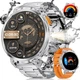 Мужские смарт-часы Men's Premium 1.85" для военных со светодиодным фонариком с Bluetooth-звонками водонепрониц - изображение 1