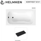 Ванна акриловая Helmken Edelva 130x70 см (F08528325E) комплект 2 в 1: прямоугольная ванна, Черный подголовник - изображение 2