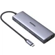 Хаб Ugreen CM498 USB3.1 TypeC 9-in-1 HDMI60Hz VGA USB 3.0х3 RJ45 PD 100W Grey (15600) - зображення 1