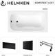 Ванна акриловая Helmken Edelva 130x70 см (G5480B2505) комплект 4 в 1: прямоугольная ванна, ножки, Черная фронтальная и боковая панель - изображение 2