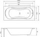 Ванна акриловая Helmken Edelva 130x70 см (G5480B2505) комплект 4 в 1: прямоугольная ванна, ножки, Черная фронтальная и боковая панель - изображение 16