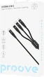 Кабель Proove Hydra 3-in-1 Type-C + Micro USB + Lightning 1 м Black (602440001) - изображение 2