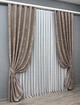 Комплект готових штор VR-Textil Жакард Sultan YL № 1669ш Какао 100х270 см 2 шт (31-742) - зображення 3