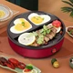 Электросковорода гриль с антипригарным покритием Haeger HG-501 20 см 750 Вт с индикатором работы Красный - изображение 2