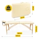 Массажный стол складной 4FIZJO Massage Table Wood W60 Beige (P-5907739318350) - изображение 5