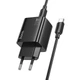 Сетевое зарядное устройство Hoco N55 (2 USB, 2 Type-C, QC3, PD 20 Вт, 3.0 А, кабель Type-C to Type-C, быстрая зарядка, кабель 1 метр) - Черный - изображение 3